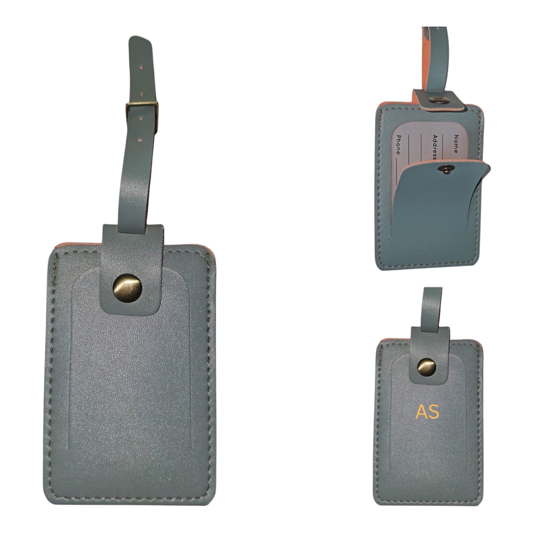 Two-Tone Snap Travel Tag